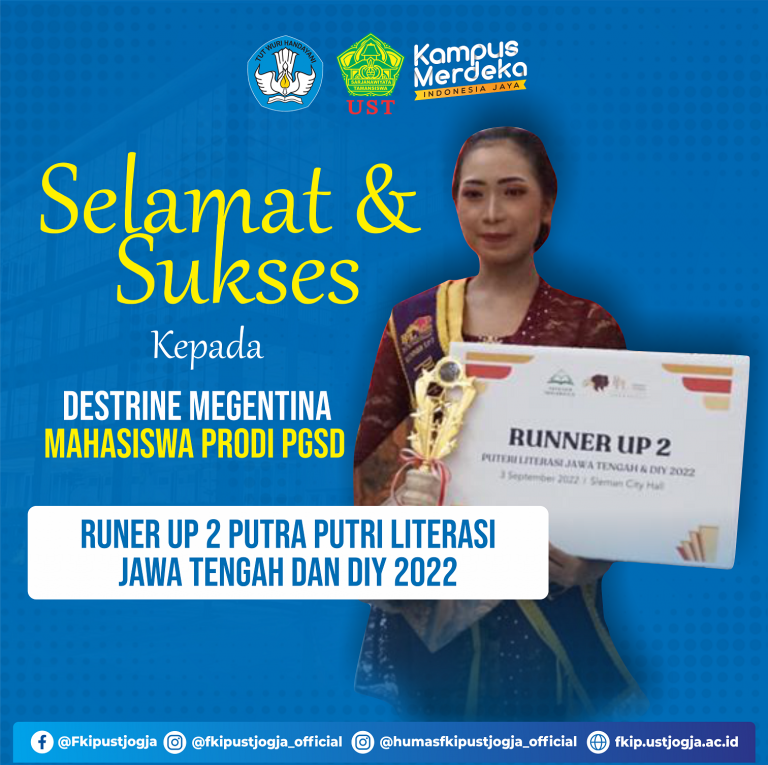 Cerita Inspiratif Destrine Megentina Meraih Runer Up 2 Putra Putri Literasi Jawa Tengah dan DIY 2022